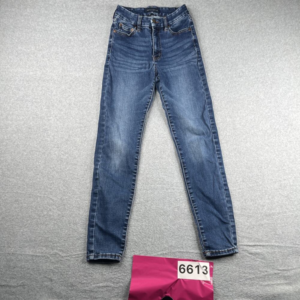 Aeropostale High Rise Curvy Leggings Women’s Size 4 Regular Blue Diatressed